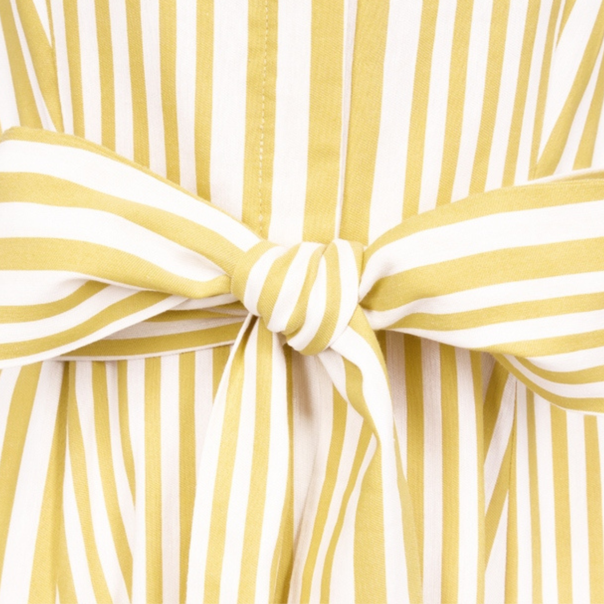 Yellow Striped Tie Waist Maxi Dress - Image 3