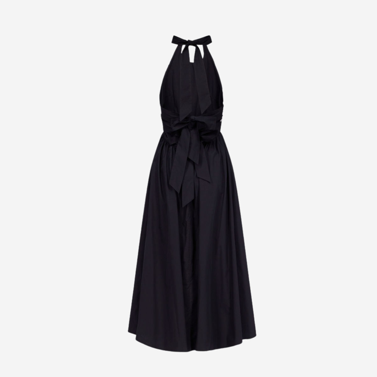 Black Floral Halter Maxi Dress - Image 2