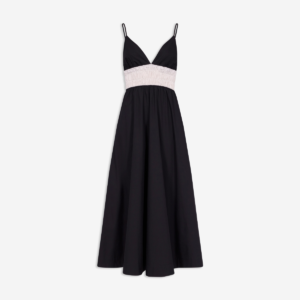 Black White Panel Maxi Dress